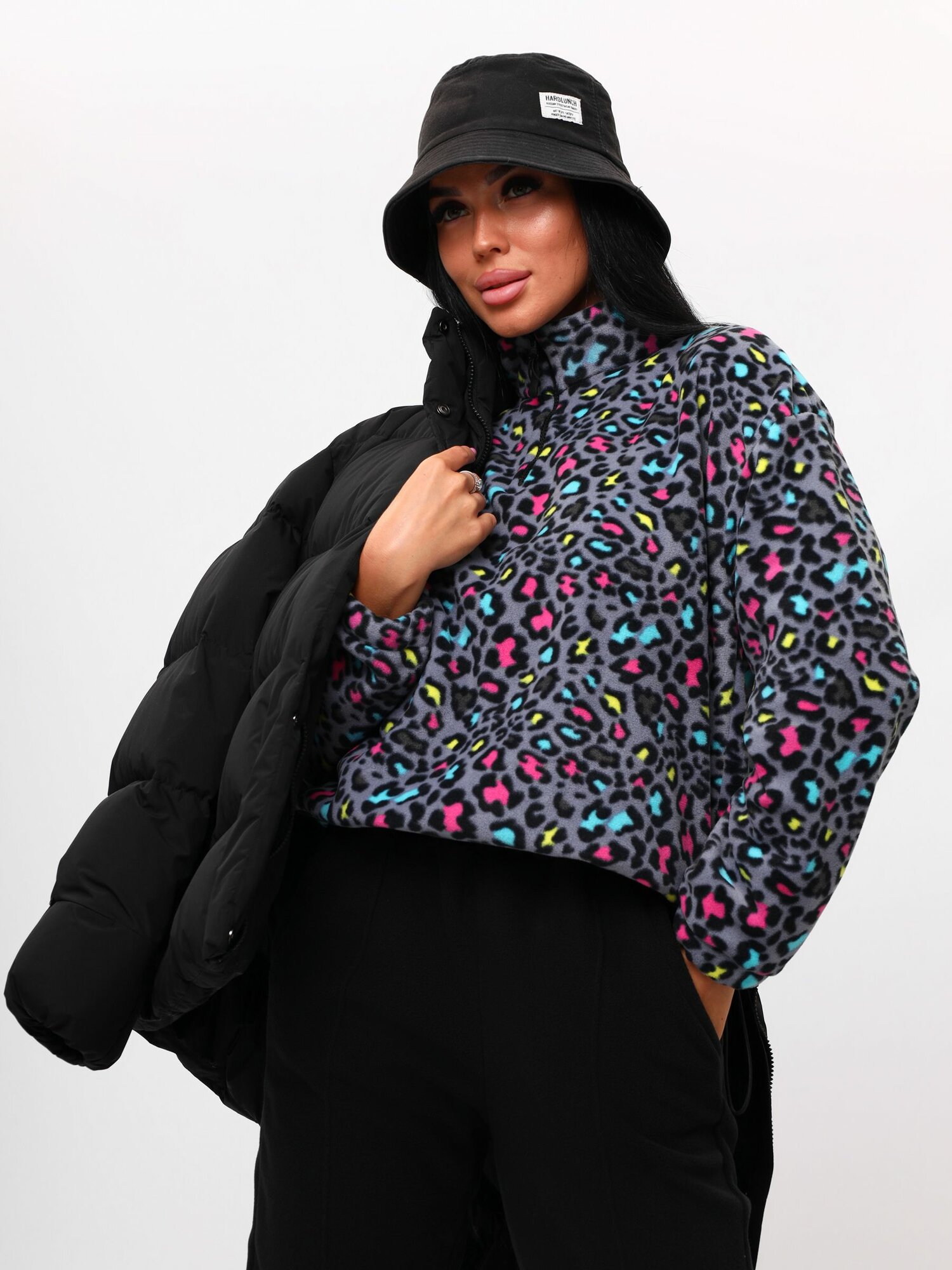 Костюм спортивный Nila, размер XL/2XL, черный/серый — фото 1