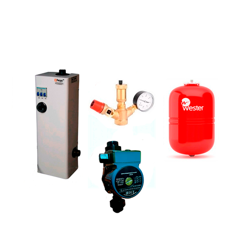 Электрический котел Ресурс ЭВПМ 9 кВт А насос 254 TAEN Группа безопасности Бак Wester WRV 8 16785₽