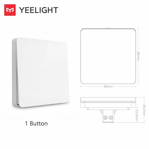 Yeelight Slisaon Выключатель 2-х клавишный 1 Gang 802₽