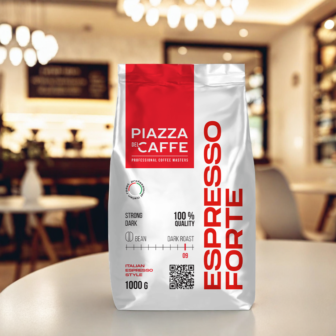 Кофе в зернах Piazza del Caffe Espresso Forte промышленная упаковка — фото 1
