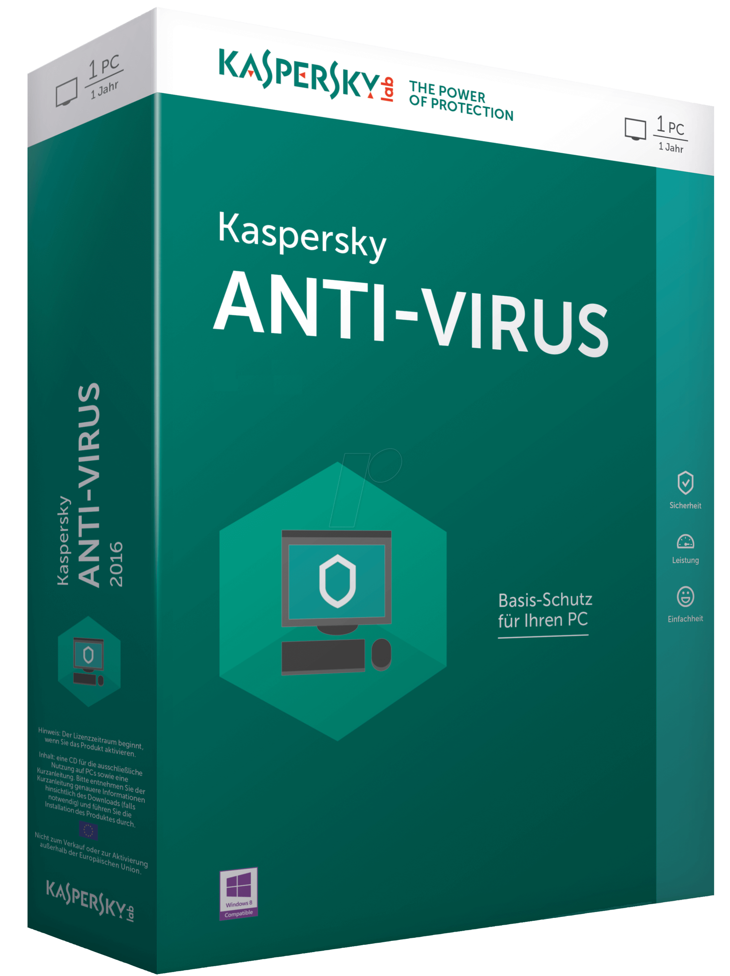 Антивирус Касперский Anti-Virus для 1 ПК 1 год лицензия (365 дней)