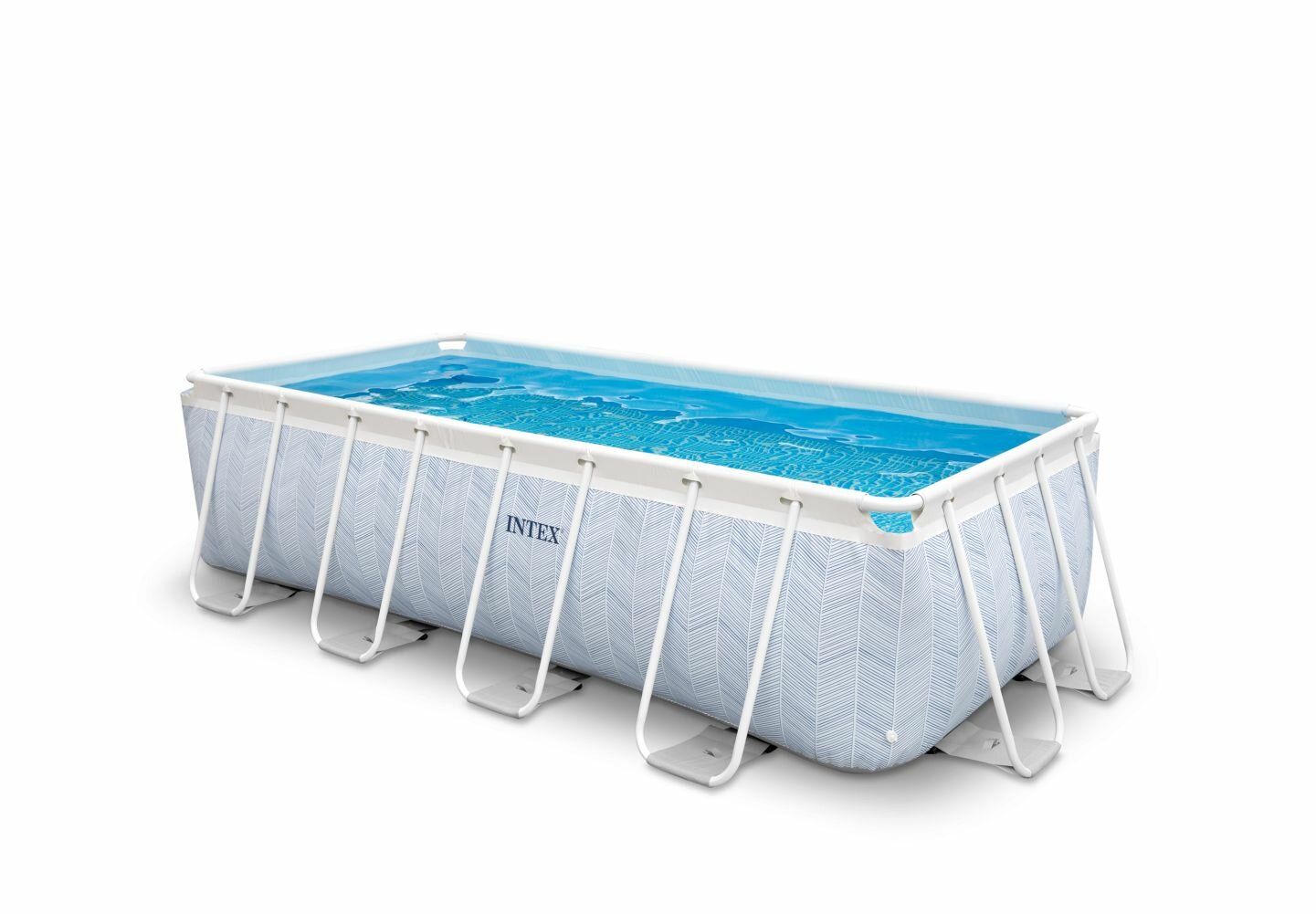 26780 Intex Каркасный бассейн Chevron Prism Frame 400х200х100см 6836л фил.-нас. 2006л ч лестница
