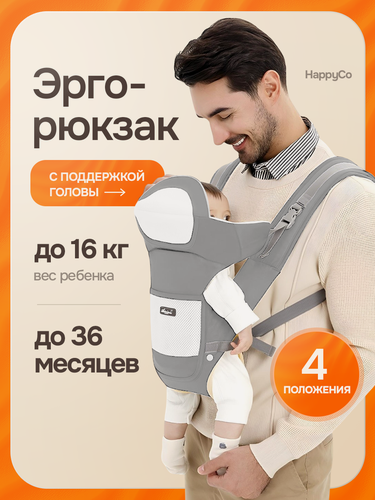 Изображение товара Эргорюкзак Aixintu, кенгуру переноска для новорожденных, дышащая сетчатая ткань, до 36 мес, нагрузка до 20 кг