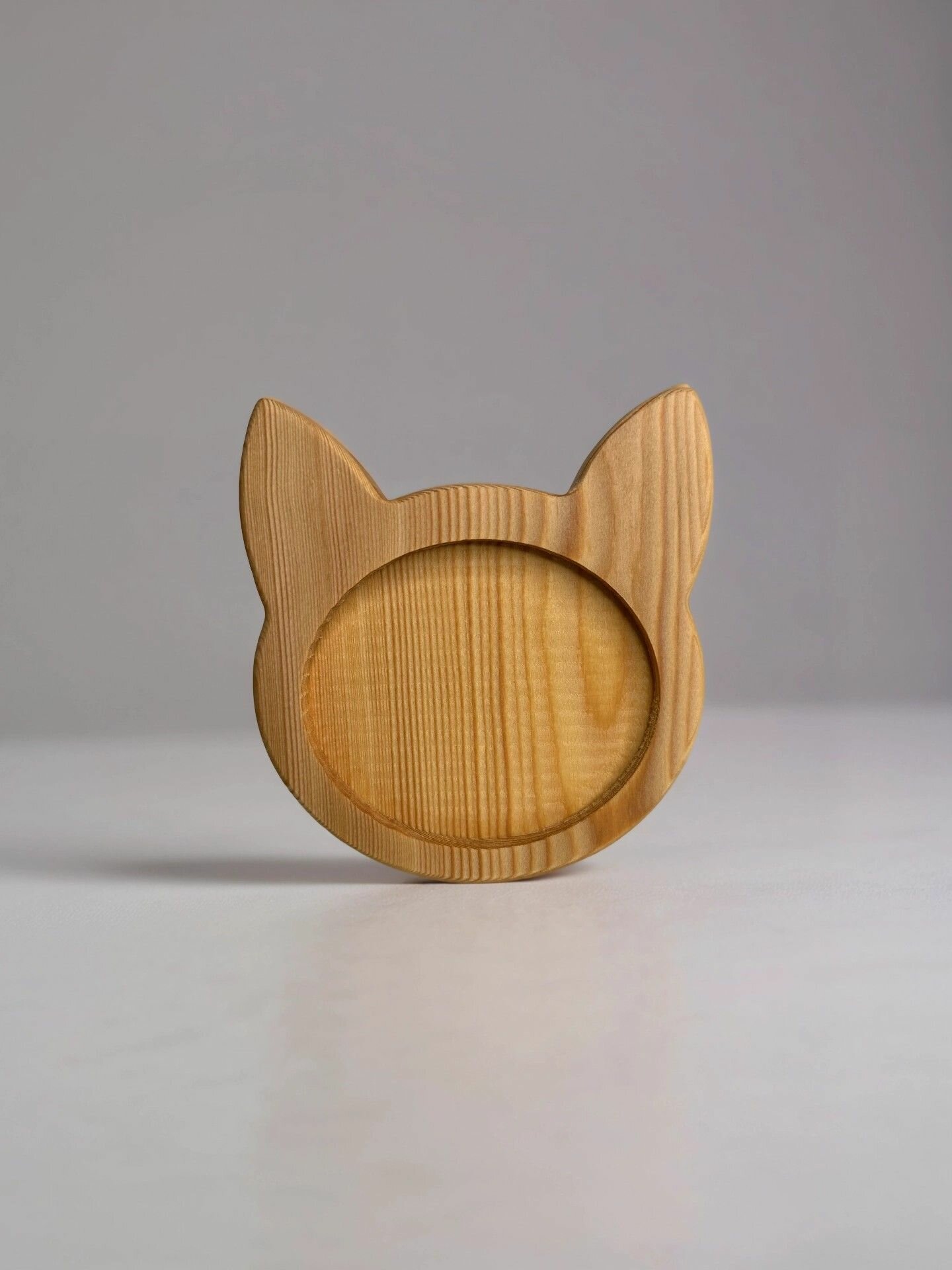 Набор сервировочных менажниц "Котик", дерево лиственница, цвет бежевый — фото 1