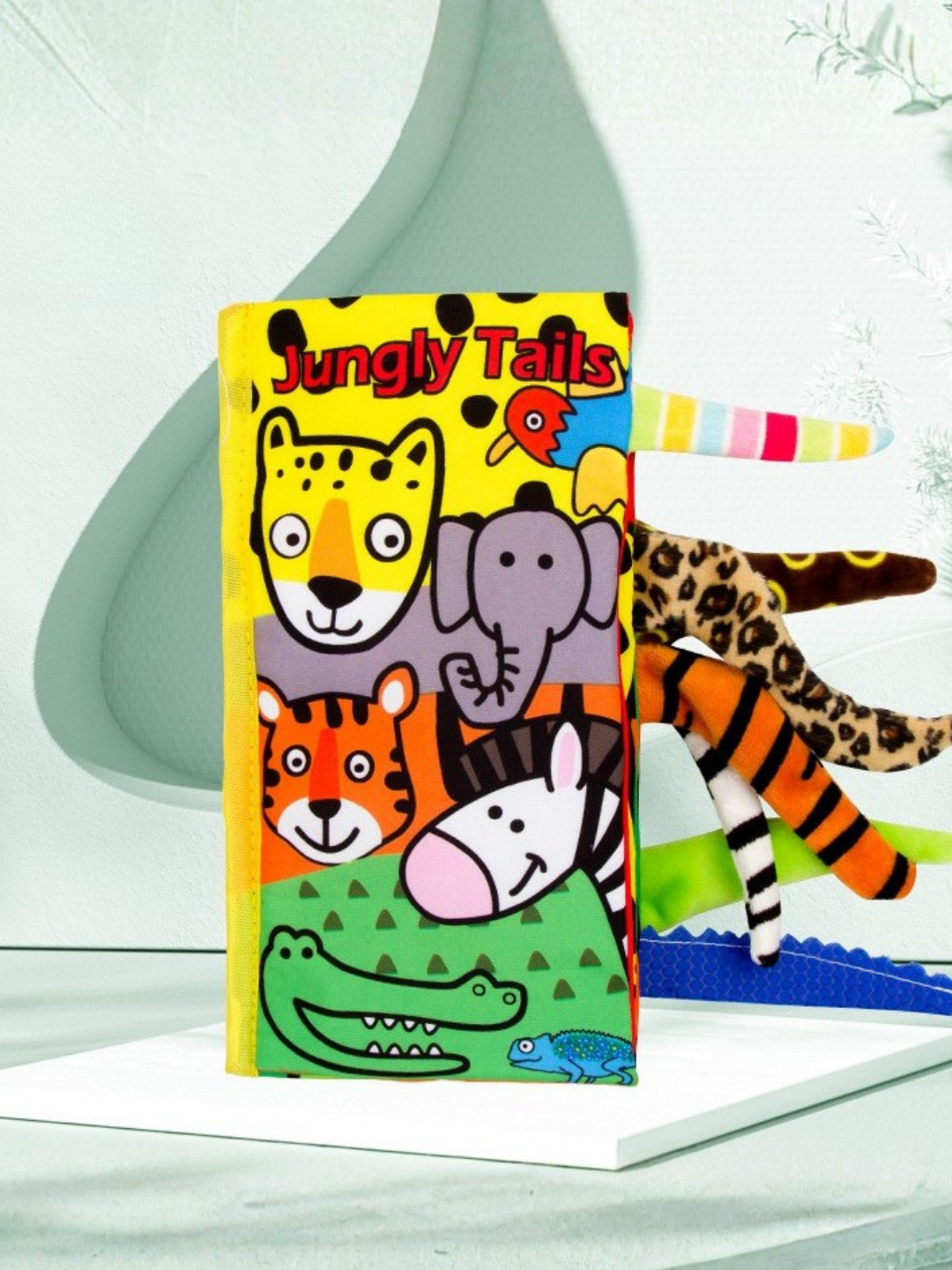 Мягкая книга-игрушка "Шуршавая тканевая книга", с хвостиками