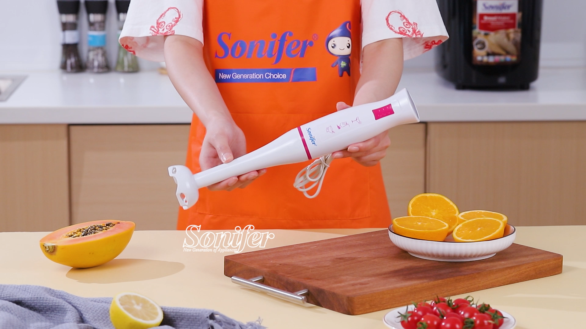 Погружной блендер "Sonifer" SF-8024, мощность 200Вт, механическое управление, защита от перегрева — фото 1