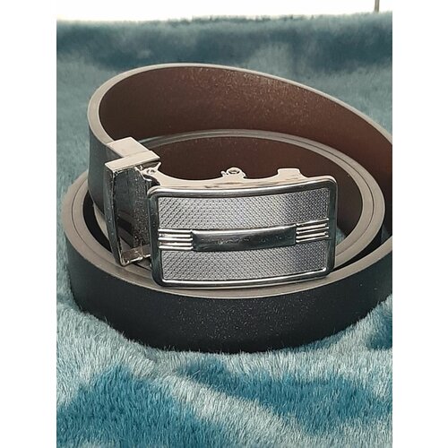 фото Ремень мужской кожаный натуральная кожа двухсторонний черно-коричневый нет бренда