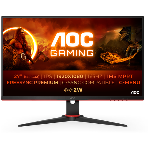 Монитор LCD 27' 16:9 1920х1080(FHD) IPS, nonGLARE, 250cd/m2, H178°/V178°, 1000:1, 80M:1, 16,7 миллионов цветов, 1ms, VGA, 2xHDMI, DP, Tilt, Swivel, Speakers, Curved, 2Y, Black-Red