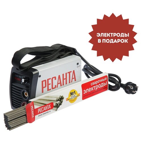 Сварочный аппарат инверторный Ресанта САИ160К 63 кВт 10-160 А 1 КГ электродовв упаковке штук 1 1088900₽