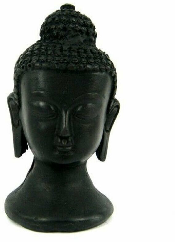 Декоративная миниатюра - голова Будды 12 см / изделие из смолы / сувенир из Индии