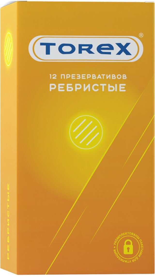 Презервативы ребристые TOREX латекс, №12, 18 см 00910