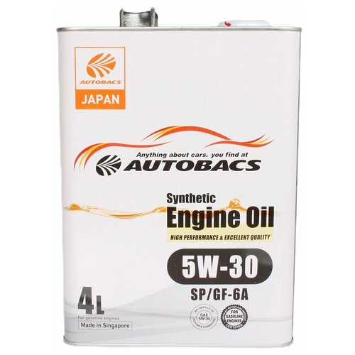 Autobacs Synthetic 5w-30 Sp/Gf-6 Масло Моторное Синтетическое 4l AUTOBACS арт. A00032428