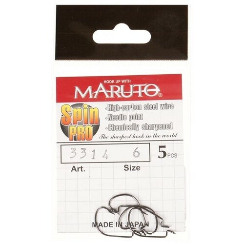 крючки maruto 9414 поплавочная серия Крючки Maruto 3314 BN №06 Spin Pro (5шт/уп) офсетные