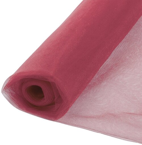 Фатин Кристалл средней жесткости блестящий арт. K. TRM шир.300см, 100% полиэстер цв. 13 К уп.5м - розово-коралловый
