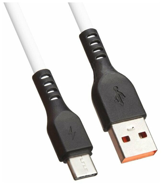 USB кабель LP USB Type-C "Extra" TPE белый (коробка)