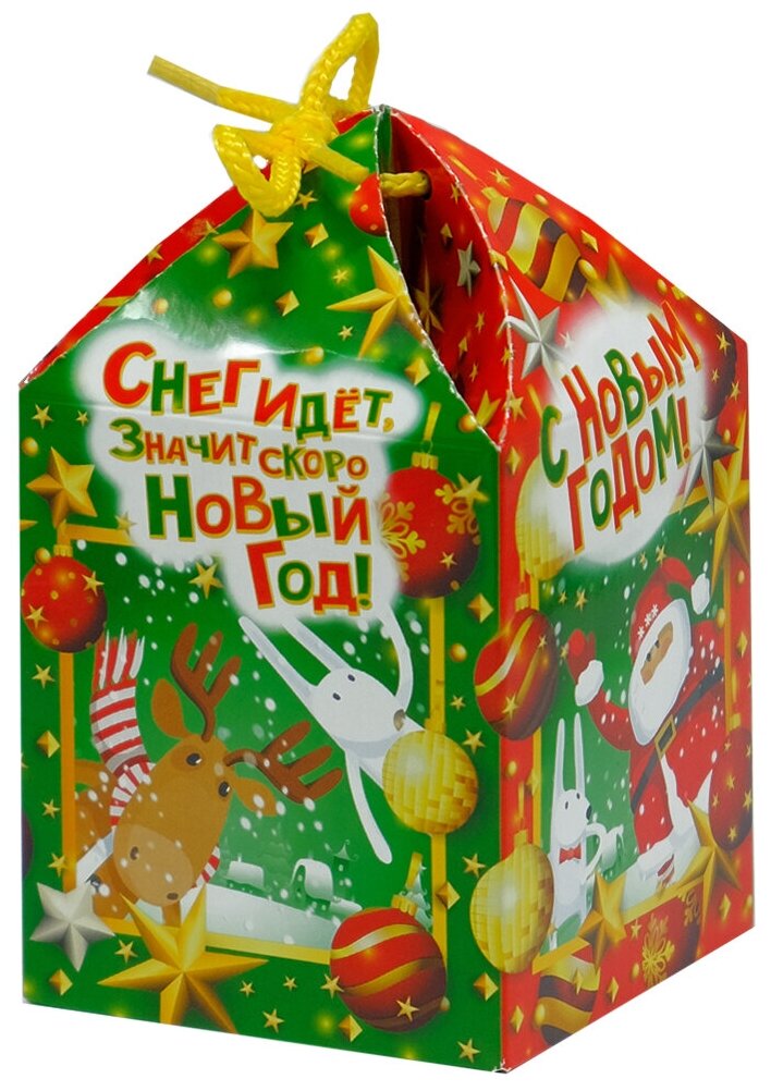 Печенье с новогодними предсказаниями "Ассорти" (2 упаковки по 5 печений) "Снег идет" (синий-красный), "Снег идет" (зеленый-красный). Подарок детям - фотография № 6