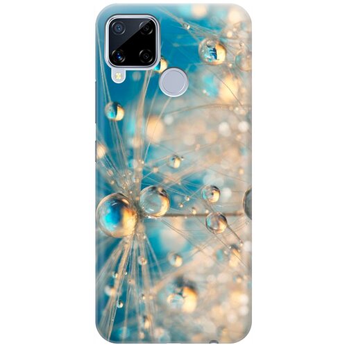 фото Re:pa накладка transparent для realme c15 с принтом "одуванчик в капельках"