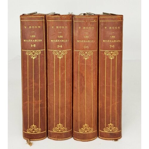 Les miserables. (Отверженные. Роман в 8 томах). Victor Hugo. (Виктор Гюго). 1862г. - антикварное издание