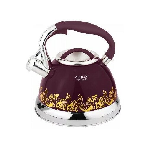 фото Чайник со свистком zeidan z-4220 баклажан, 3 л