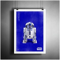 Постер плакат для интерьера "Фильм: Звёздные войны - Последние джедаи. R2D2 Робот. Star Wars"/ Декор дома, офиса, комнаты A3 (297 x 420 мм)