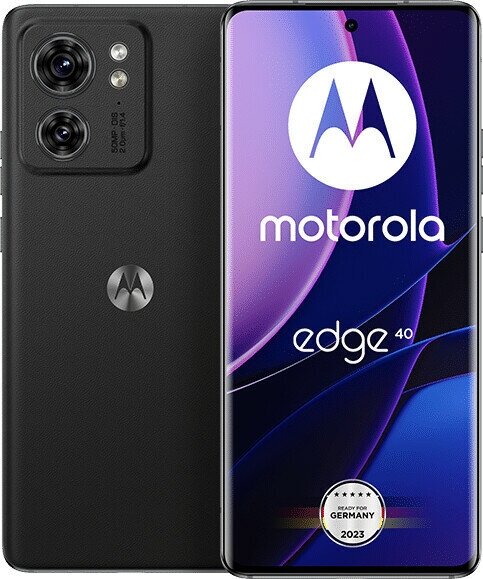 Смартфон Motorola XT2303-02 Edge 40 256Gb 8Gb черный моноблок 3G 4G 6.6" 1080x2400 Android 12 50Mpix 802.11 a/b/g/n/ac NFC GPS GSM900/1800 GSM1900 TouchSc Protect