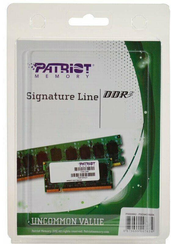 PATRIOT DDR3 SO 8GB PSD38G16002S - фото №11