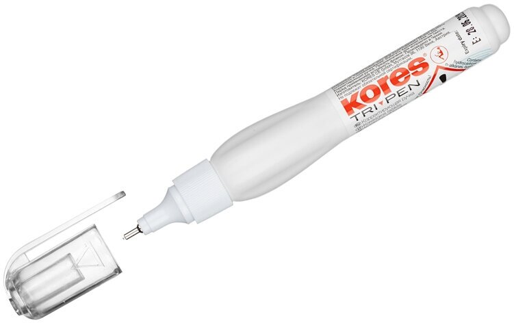 Корректирующая ручка Kores Tri Pen, 8мл, металлический наконечник (83350/688328)