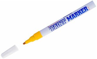Маркер-краска MunHwa SPM-08 Slim, универсальный, нитро-основа, пулевидный наконечник, желтый, 2 мм {207867}