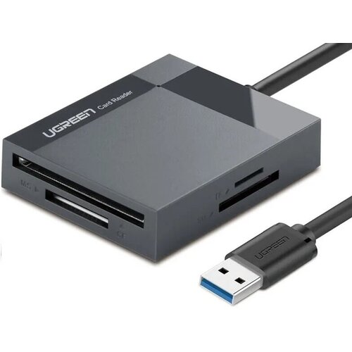 Карт-ридер Ugreen CR125 USB 3.0 All-in-One Card Reader 50cm Grey 30333