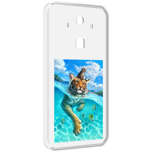 Чехол MyPads Кот-на-тигре для Huawei Mate 10 Pro задняя-панель-накладка-бампер