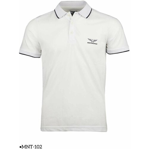 Поло MONTANASPORT, прямой силуэт, отложной воротник, однотонное, размер 56, белый