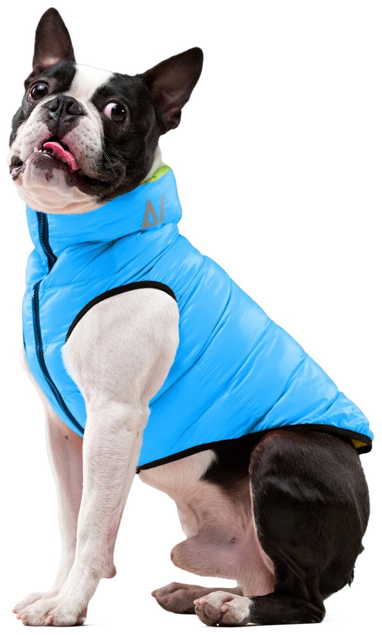 AiryVest Курточка двухсторонняя ЭйриВест, размер S 40, салатово-голубая. Спина: 52-54см, объем груди: 38-40см - фотография № 4