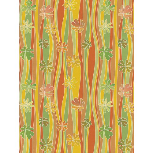 Отрезная ткань для мебели Ambesonne "Цветочное спокойствие" метражом для рукоделия и шитья, сатен, 185 см