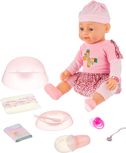 Интерактивный пупс Warm baby Lovely baby, 43 см, 8040-450 розовый