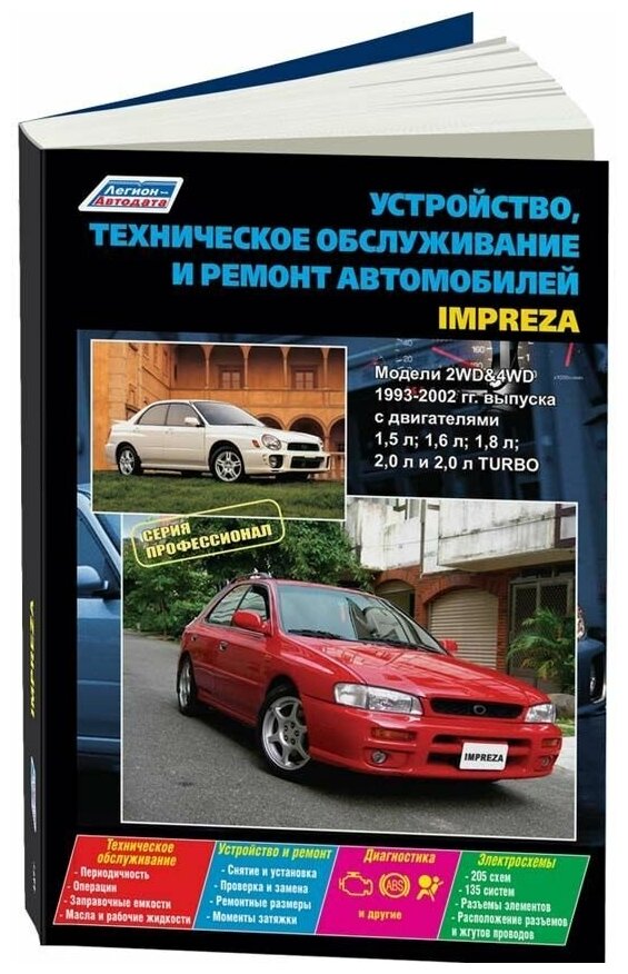 Устройство, техническое обслуживание и ремонт автомобилей Impreza. Модели 2WD&4WD 1993-2002 гг. выпуска