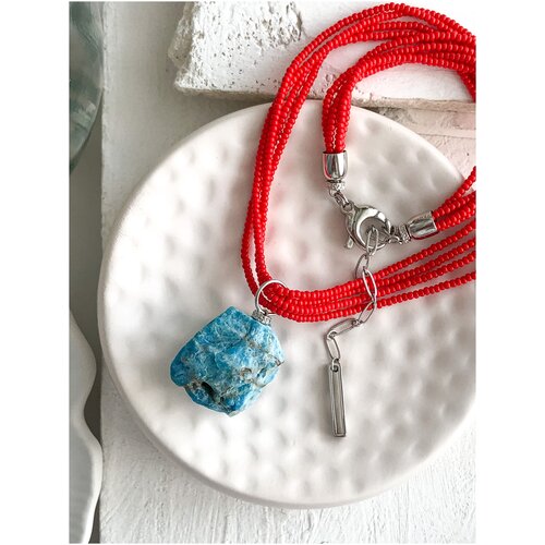 Колье из бисера и натуральных камней