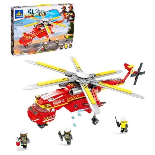 Конструктор пожарные «Спасательный вертолет», стреляет водой, 352 детали конструктор lanson toys спасательный вертолет 342дет