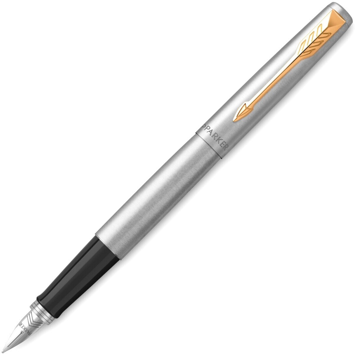 Ручка перьевая Parker Jotter Core F691 Stainless Steel GT M, корпус из нержавеющей стали