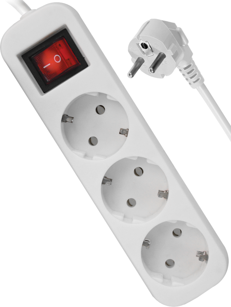 Сетевой фильтр Defender Сетевой фильтр на 3 розетки Defender S330 99234 белый (3.0м) (ret)