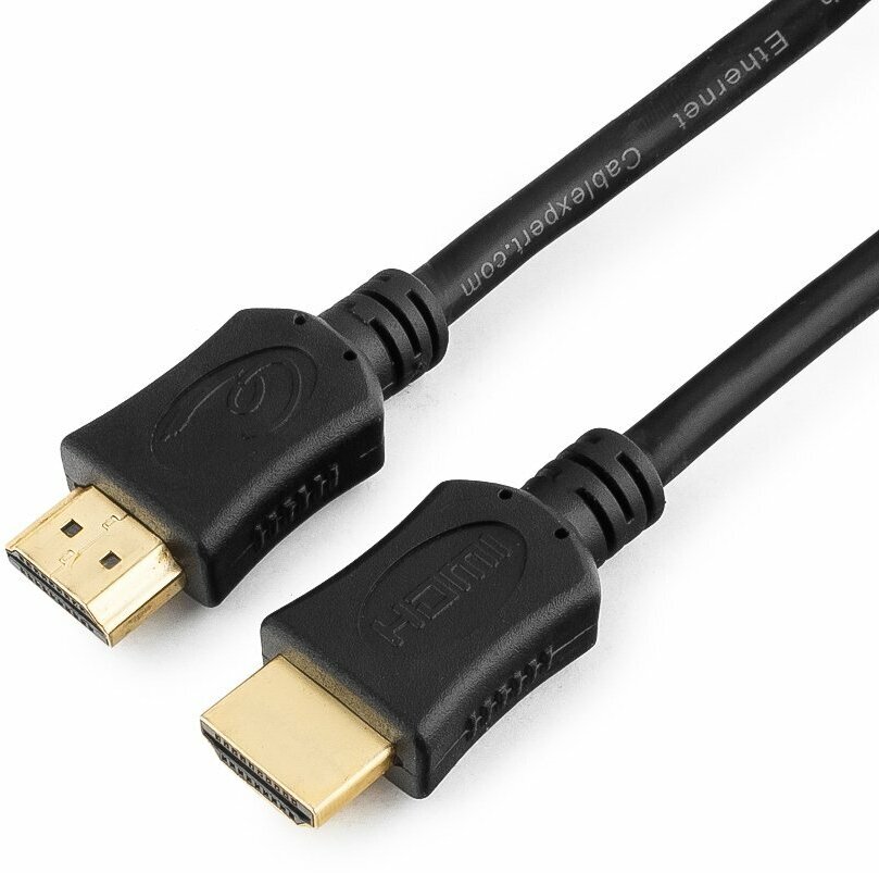 Кабель Cablexpert HDMI , 1.8м, v2.0, 19M/19M, серия Light, черный, позол.разъемы