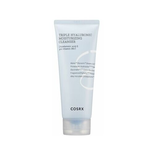 Cosrx, Пенка увлажняющая для умывания – Hydrium trple hyaluronic moisturizing cleanser, 150мл