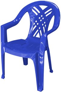 Кресло пластиковое 60х66х84 см, синее, Стандарт Пластик Групп