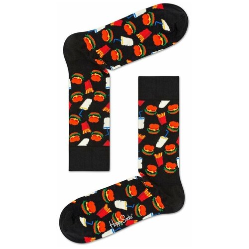 Носки Happy Socks, размер 25, черный, мультиколор носки happy socks размер 25 красный мультиколор