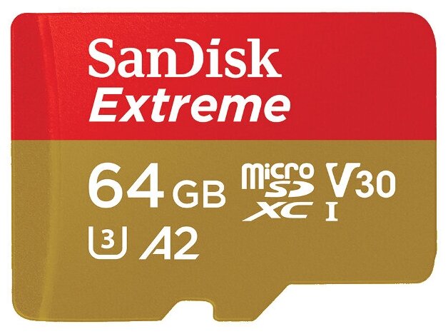 Карта памяти 64Gb - SanDisk Extreme MicroSDXC Class 10 UHS-I