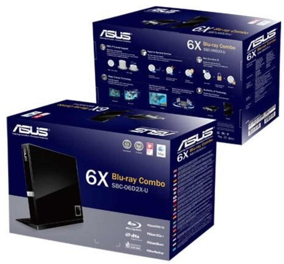 Внешний привод Blu-ray ASUS SBC-06D2X-U Slim USB2.0 Retail черный - фото №17