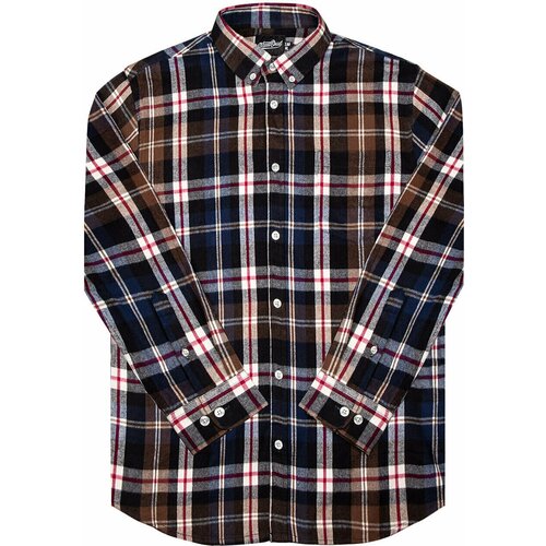 Рубашка Street Soul, повседневный стиль, прямой силуэт, длинный рукав, манжеты, в клетку, размер 46, мультиколор