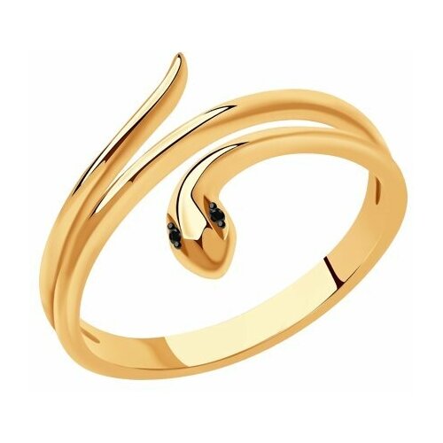 Кольцо Diamant online, золото, 585 проба, бриллиант, размер 18.5, золотой