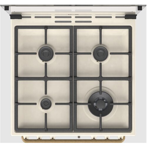 Плита Комбинированная Gorenje GKS6C70CLI бежевый стеклянная крышка реш чугун 9534500₽