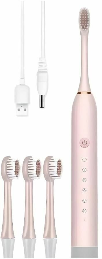 Электрическая зубная щетка SONIC TOOTHBRUSH X-3 Розовый — фото 1