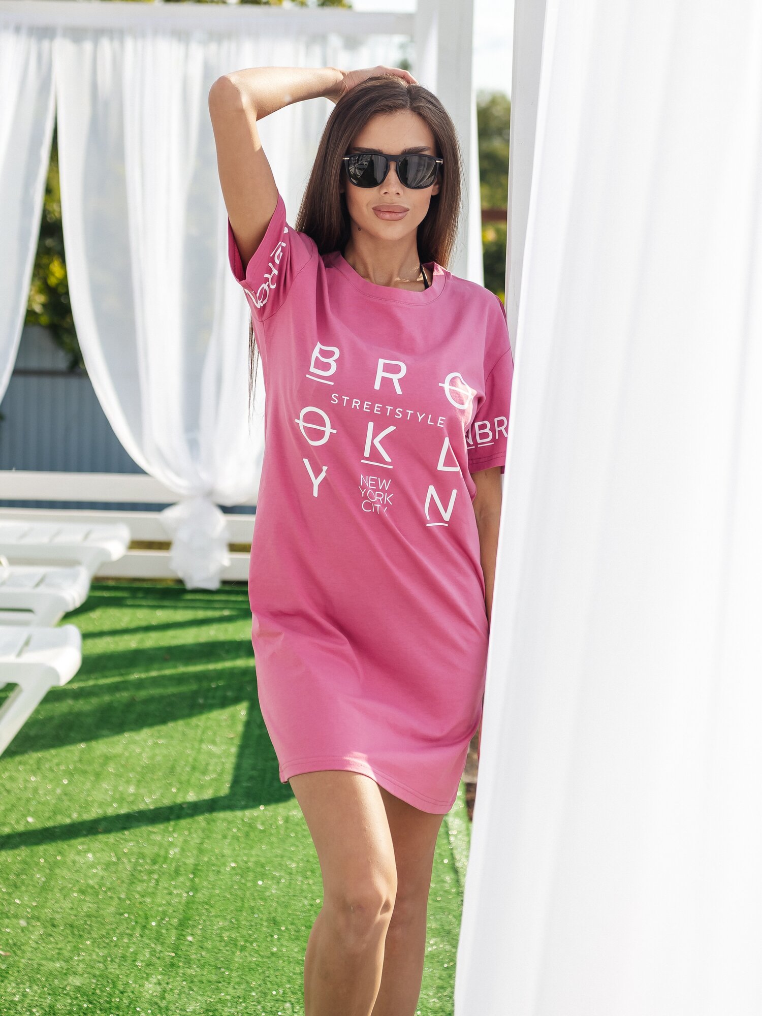 Платье женское туника пляжная летняя одежда больших размеров, размер 50 - фотография № 11